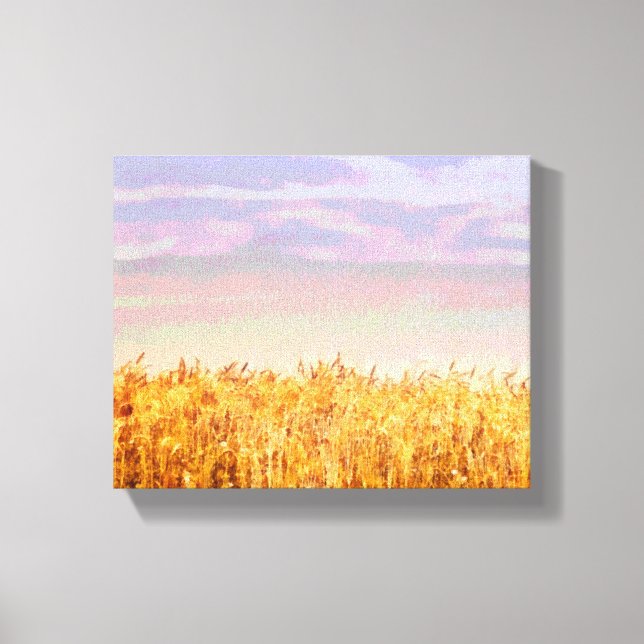 arte natural estendida campo de trigo canvas e céu (Frente)
