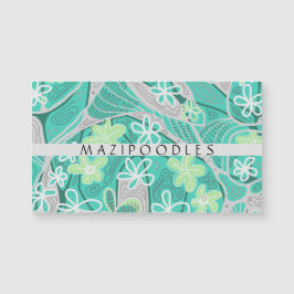 Arte Neuro Floral Criativo Pessoal Verde Teal