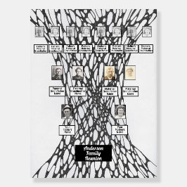 Arte Neurográfica de Árvore de Reunião Familiar em