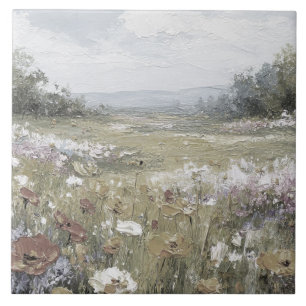 Arte Neutra de Paisagem Abstrata de Casa de Campo 