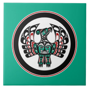 Arte noroeste Thunderbird do Haida da Costa do