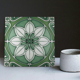 Arte Nouveau de Decor Azul Verde Nouveau Backsplas