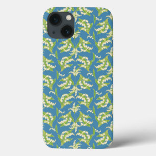 Arte Nouveau Estilo iPad Case, Lírios em Azul