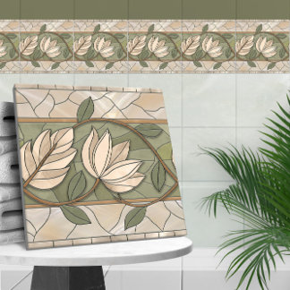 Arte Nouveau Ornamento da fronteira Floral