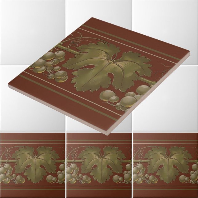 Arte Nouveau Uvas sobre o Padrão de Amizade da Uva (Criador carregado)