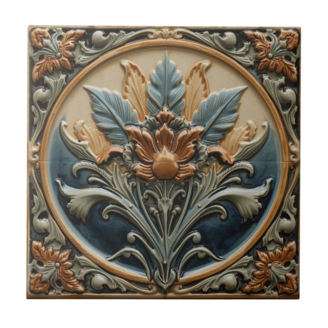 Arte Nova Antiga Artesanato Floral (Frente)