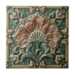 Arte Nova Antiga Artesanato Floral Majólica