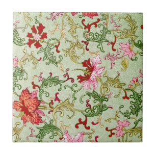 Arte Nova Antiga Chinoiserie Floral Chinesa