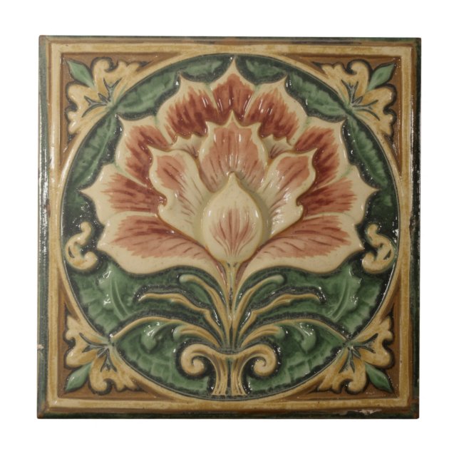 Arte Nova Antiga Ofícios Florais Majólica (Frente)
