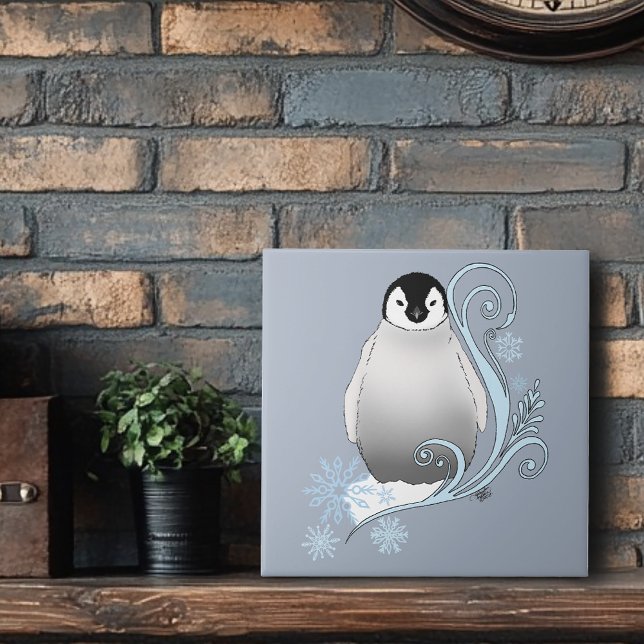 Arte Nova de Pinguim de Inverno Caprichoso Flocos  (Criador carregado)