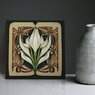 Arte Nova Lírio Calla Simétrico Arte Floral de Par