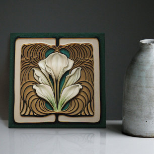 Arte Nova Lírio Calla Simétrico Arte Floral de Par