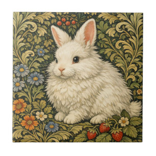 Arte nova vintage coelho branco 