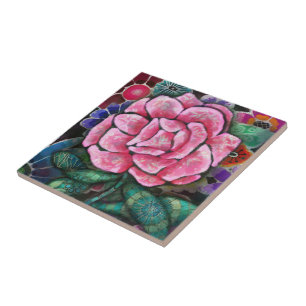 Arte Novo Botânico Floral Caprichoso Rosa Cor-de-R