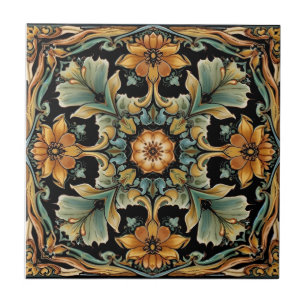 Arte Novo Deco Majólica Floral Artesanal Antiga