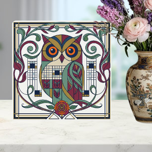 Arte Novo Floral Cerâmica Geométrica Fantasiosa de