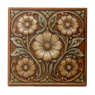 Arte Novo Vintage Decoração Majólica Floral Artesa