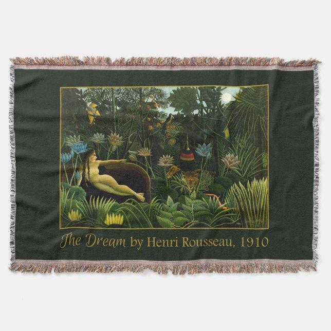 Arte "O Sonho" de Rousseau lança cobertor (Frente)