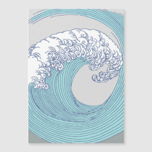 Arte Oceânica Onda Surf Japonês