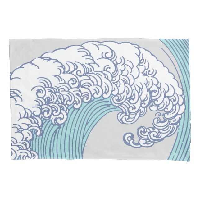 Arte Oceânica Onda Surf Japonês (Frente)