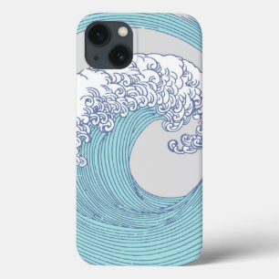 Arte Oceânica Onda Surf Japonês