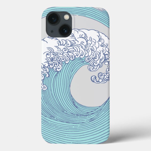 Arte Oceânica Onda Surf Japonês (Verso)