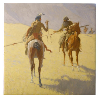 Arte Ocidental de Frederic Remington “A Reunião”