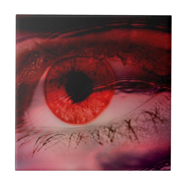 Arte Ocular Vermelha Flutuante (Frente)