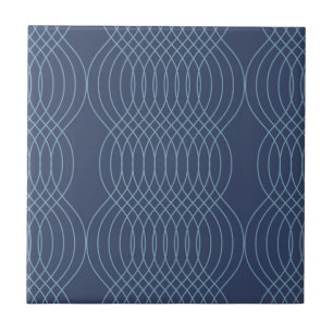 Arte ondulada azul, decorativa, simples, moderna,