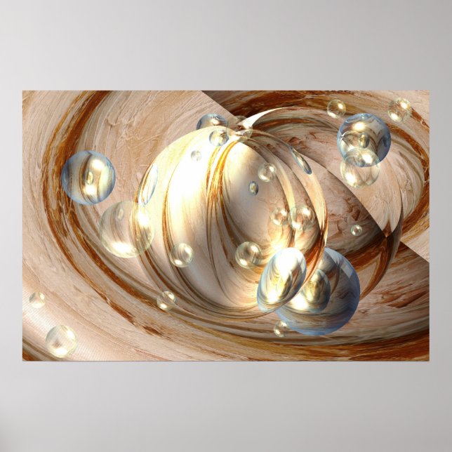 Arte Original - Abstrato Balls Impressão Poster (Frente)