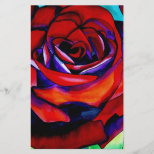 Arte original de macro-flor rosa vermelha