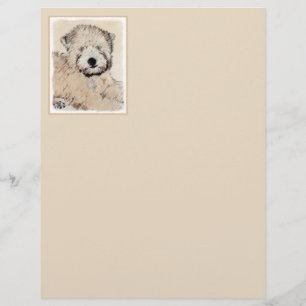 Arte original de pintura terrier com revestimento
