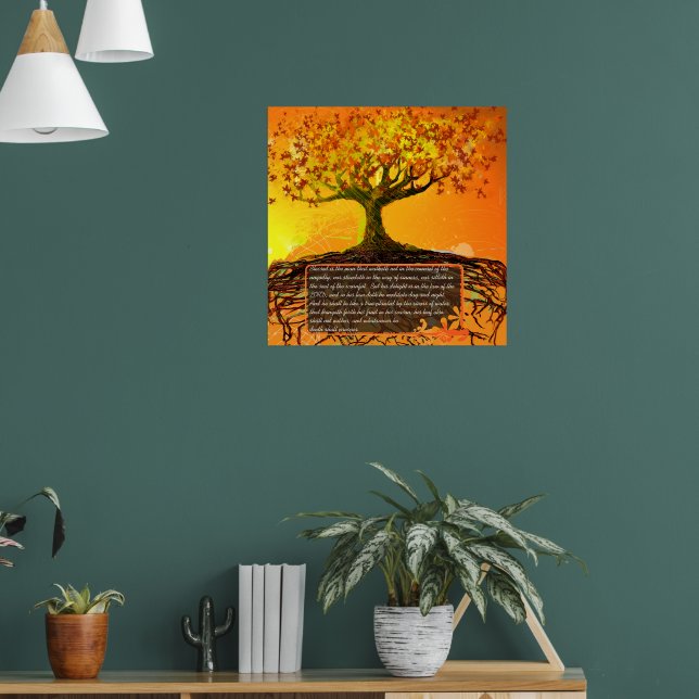 Arte Original - Poster da Árvore com Raízes Desgas (Sala de Estar 1)
