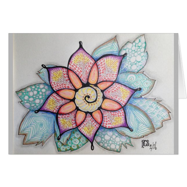 Arte original que tira o cartão vazio, (Frente Horizontal)