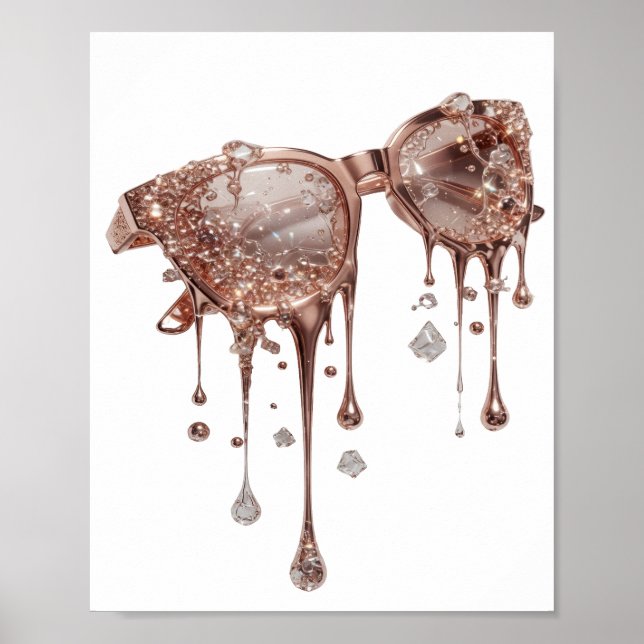 Arte Ousada em Impressão de Moda ABSTRACTA Dourada (Frente)