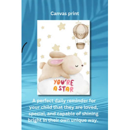 Arte para parede de berçário - Impressão em tela -