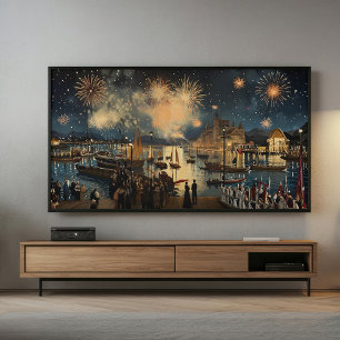Arte para Samsung Frame TV Impressão de Fogos de