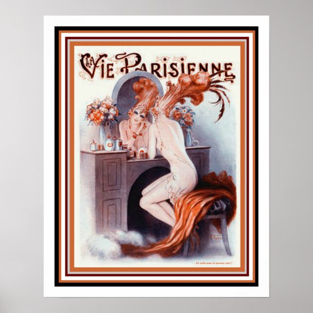 Arte parisiense Deco "Showgirl" Poster 16 x 20 (Frente)