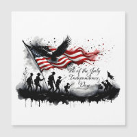 Arte Patriótica do Dia 4 de Julho com Bandeira e S