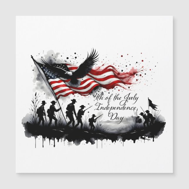 Arte Patriótica do Dia 4 de Julho com Bandeira e S (Frente)