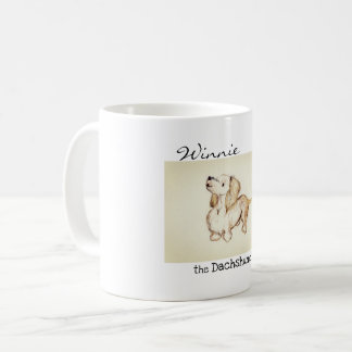 "Arte pela urze" Winnie a caneca do dachshund 11oz