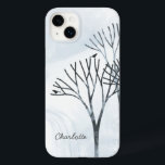 Arte Personalizada da Paisagem da Neve Inverna<br><div class="desc">Uma paisagem de inverno nevada com árvores nuas. Arte original de Nic Squirrell. Altere o nome para personalizar.</div>