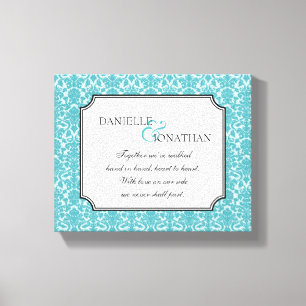 Arte personalizada das canvas do casamento tema