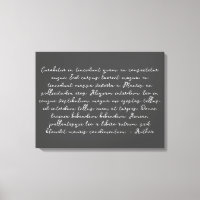 Arte personalizada de canvas lírica de música