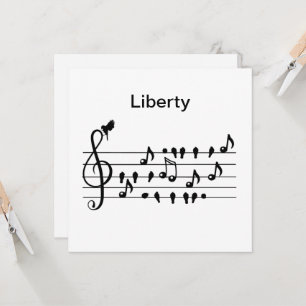 Arte personalizada de clave de sol de pássaro cant