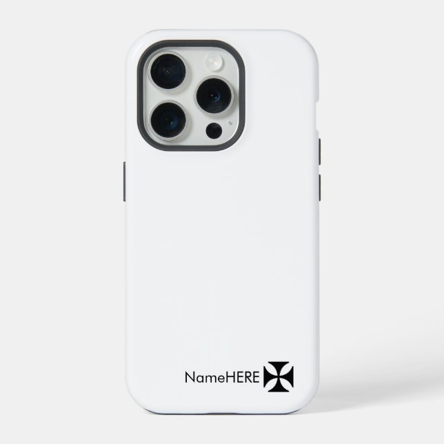 Arte personalizada de cruz negra, preto e branco (Verso)