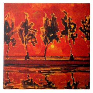 Arte Piet Mondrian, Árvores pelo Geine em Moonrise