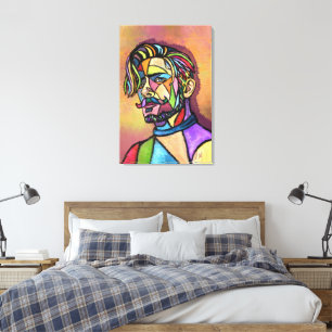 Arte Pintada Homem Impressão em Tela