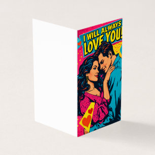 Arte Pop Amor Romântico Azul Magenta Amarelo