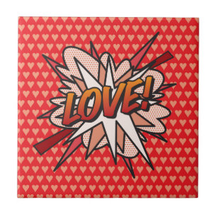 Arte Pop de Quadrinhos Retrô Divertido de AMOR